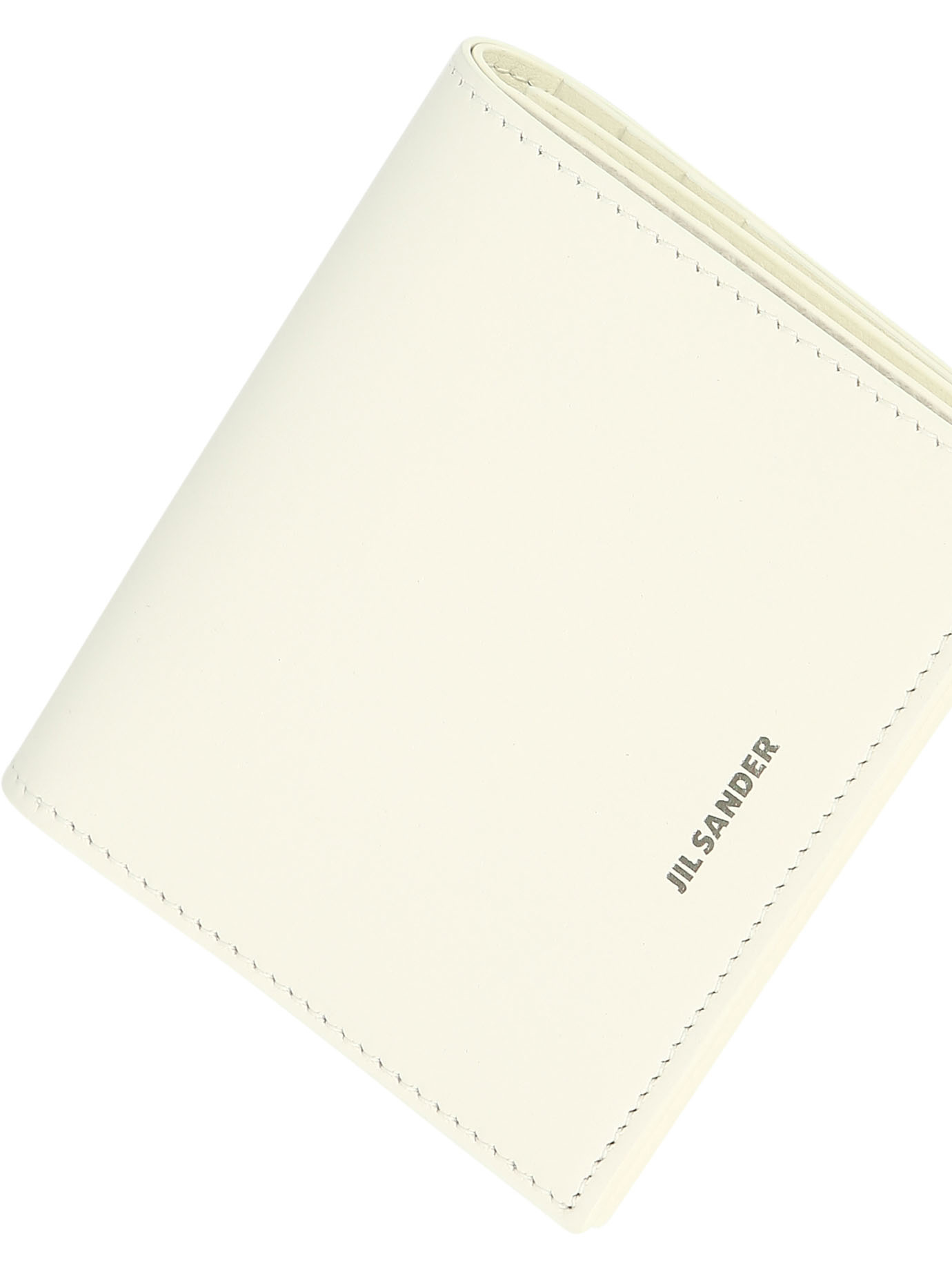 JIL SANDER White Folded wallet with embossed Jil Sander logo V